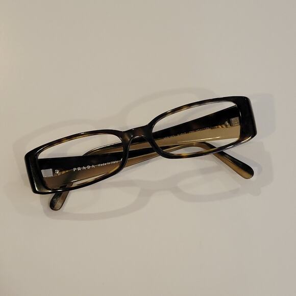 Vintage Prada VPR 16G Two tone  Eyeglasses Frames 51-17-135 Italy 766-101 main image 10